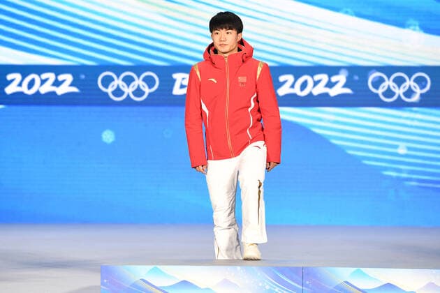 BEIJING, CHINA - FEBRUARY 08: Silver medallist Wenlong Li of Team China poses during the Men s 1000m Speed skating, Eisschnelllauf medal ceremony on Day 4 of the Beijing 2022 Winter Olympic Games, Olympische Spiele, Olympia, OS at Beijing Medal Plaza on February 8, 2022 in Beijing, China.  Copyright: xVCGx CFP111368327394 
