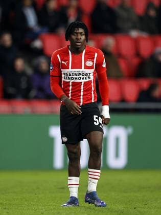 EINDHOVEN - Johan Bakayoko of PSV Eindhoven during the TOTO KNVB Cup quarterfinal match between PSV Eindhoven and NAC Breda at Phillips stadium on February 8, 2021 in Eindhoven, Netherlands. ANP MAURICE VAN STEEN Dutch TOTO KNVB Cup Quarter Final 2021 2022 xVIxANPxSportx xxANPxIVx