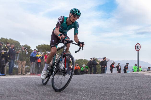Volta Comunitat Valenciana 2022; Etappe 3, Spanien, 04.02.2022 Aleksandr VLASOV (BORA - hansgrohe, 115) am 04.02.2022 bei der Bergankunft auf der dritten Etappe der Volta CV von ALICANTE nach ALTO DE LAS ANTENAS DEL MAIGMO in Spanien Copyright: xBEAUTIFULxSPORTS Meurerx