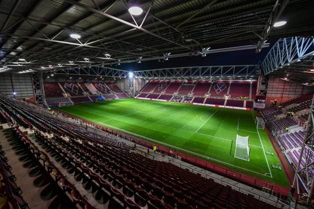 Heart of Midlothian v Dundee Cinch Scottish Premiership 09 02 2022. General view inside Tynecastle Park, Edinburgh, Scotland before the Cinch Scottish Premiership match between Heart of Midlothian and Dundee on 9 February 2022. Editorial use only , Copyright: xMalcolmxMackenziex PSI-14637-0002