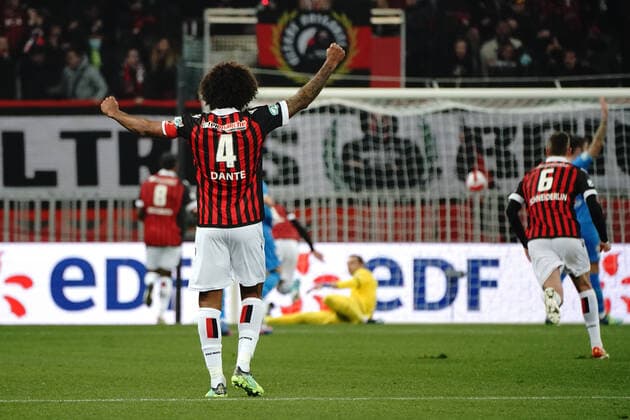 Joie - Dante (OGC Nice) FOOTBALL : OGC Nice vs Marseille - 1 4 de finale de coupe de France - Nice - 09 02 2022 NorbertScanella Panoramic 