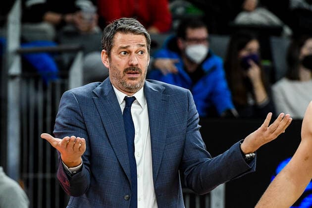 GER, EuroCup, ratiopharm ulm vs Cedevita Olimpija Ljubljana 09.02.2022, ratiopharm arena, Neu-Ulm, GER, EuroCup, ratiopharm ulm vs Cedevita Olimpija Ljubljana, im Bild Jurica Golemac (Ljubljana)