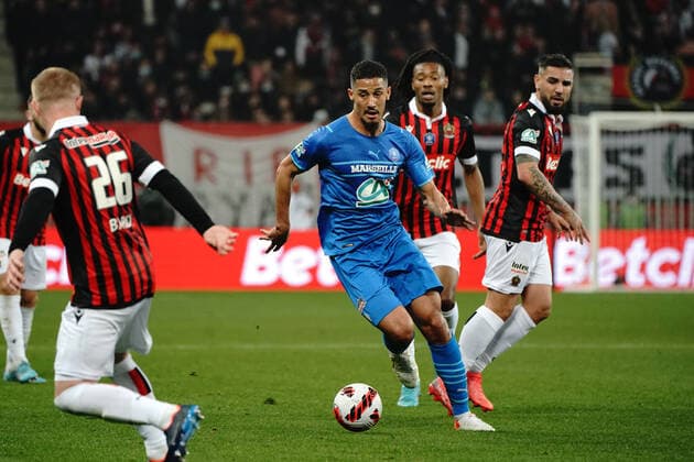 William Saliba (Olympique de Marseille) FOOTBALL : OGC Nice vs Marseille - 1 4 de finale de coupe de France - Nice - 09 02 2022 NorbertScanella Panoramic 
