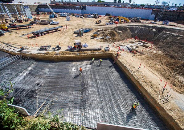 February 9, 2022, Inglewood, California, USA: Media was invited to a First Look at the Intuit Dome construction, future home of the Los Angeles Clippers on Wednesday February 9, 2022 at the Inuit Dome site in Inglewood, California. PI Inglewood USA - ZUMAp124 20220209_zaa_p124_016 Copyright: xJAVIERxROJASx
