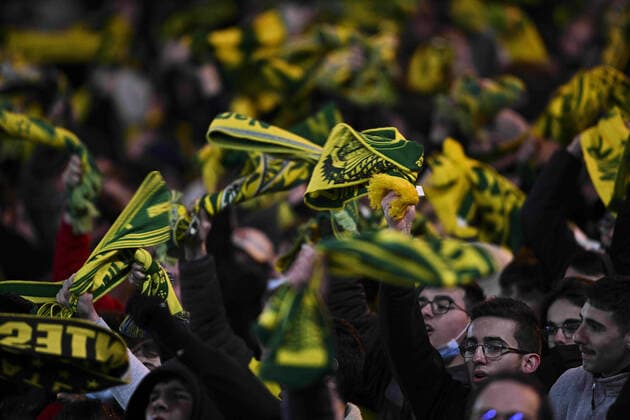 Supporters du FC Nantes FOOTBALL : FC Nantes vs SC Bastia - Coupe de France - 10 02 2022 JBAutissier Panoramic 