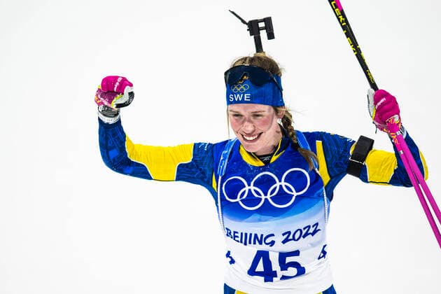 Bilder des Jahres 2022, Sport 02 Februar Sport Themen der Woche KW06 220211 Elvira Öberg of Sweden celebrates after competing in women s biathlon 7,5 km sprint during day 7 of the 2022 Winter Olympics on February 11, 2022 in Zhangjiakou. Photo: Jon Olav Nesvold BILDBYRAN COP 217 VG0237 bbeng skidskytte biathlon skiskyting Olympic Games, Olympische Spiele, Olympia, OS olympics winter olympics os ol olympiska spel vinter-os olympiske leker peking peking 2022 beijing 2022 beijing 2022 olympic games beijing 2022 winter olympic games peking-os beijing-ol vinter-ol dam jubel *** 220211 Elvira Öberg of Sweden celebrates after competing in womens biathlon 7.5 km sprint during day 7 of the 2022 Winter Olympics on February 11, 2022 in Zhangjiakou Photo Jon Olav Nesvold BILDBYRAN COP 217 VG0237 bbeng biathlon biathlon biathlon olympic games olympics winter olympics os ol olympics winter os olympics peking peking Beijing 2022 beijing 2022 beijing 2022 olympic games beijing 2022 winter olympic games beijing os beijing ol winter ol dam cheer,  Copyright: JONxOLAVxNESVOLD BB220211JE140