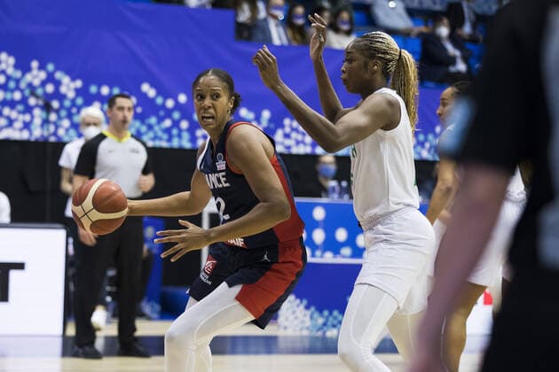 Iliana Rupert of France BASKET BALL FEMININ : Nigeria vs France - FIBA Tournoi qualificatif Mondial - Belgrade - 11 02 2022 NikolaKrstic Panoramic 