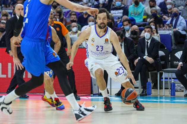 11th February 2022; Wizink Center; Madrid; Spain; Turkish Airlines Euroleague Basketball; Real Madrid vs FC Barcelona, Barca Barca; Sergio Llull (Madrid) Madrid Madrid Spain Baloncesto Copyright: xAlbaxPachecox xAgenciaxLOFx