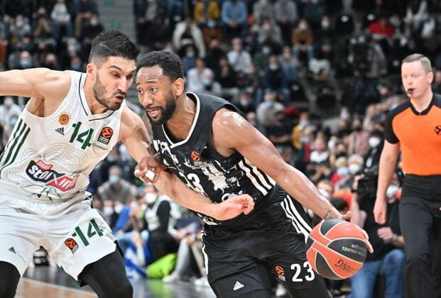 David Lighty (asvel) vs Leonidas Kaselakis (panathinaikos) BASKETBALL : LDLC ASVEL vs Panathinaikos AthÂnes - Euroligue - 11 02 2022 FredericChambert Panoramic 