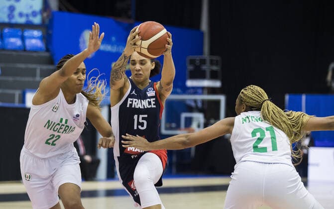 Gabby Williams of France BASKET BALL FEMININ : Nigeria vs France - FIBA Tournoi qualificatif Mondial - Belgrade - 11 02 2022 NikolaKrstic Panoramic 