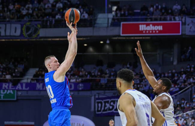 11th February 2022; Wizink Center; Madrid; Spain; Turkish Airlines Euroleague Basketball; Real Madrid vs FC Barcelona, Barca Barca; Rolands Smits (Barca) Madrid Madrid Spain Baloncesto Copyright: xAlbaxPachecox xAgenciaxLOFx