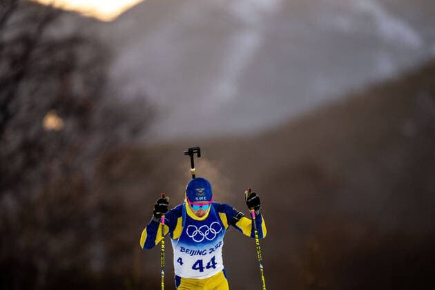 220212 Jesper Nelin of Sweden competes in men s biathlon 10 km sprint during day 8 of the 2022 Winter Olympics on February 12, 2022 in Zhangjiakou. Photo: Joel Marklund BILDBYRAN kod JM JM0280 bbeng skidskytte biathlon skiskyting Olympic Games, Olympische Spiele, Olympia, OS olympics winter olympics os ol olympiska spel vinter-os olympiske leker peking peking 2022 beijing 2022 beijing 2022 olympic games beijing 2022 winter olympic games peking-os beijing-ol vinter-ol sprint Sverige Sweden Copyright: JOELxMARKLUND BB220212JM046