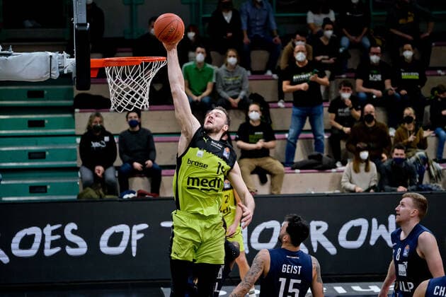 medi bayreuth - MLP Heidelberg , Basketball, Bundesliga, BBL, Spieltag 21, Spielzeit 2021 2022, 13.02.2022 19 Sajus Martynas (medi Bayreuth) medi bayreuth - MLP Heidelberg , Basketball, Bundesliga, BBL, Spieltag 21, Spielzeit 2021 2022, 13.02.2022 Bayreuth Copyright: xEibner-Pressefoto ThorstenxOchsx EP_TOS