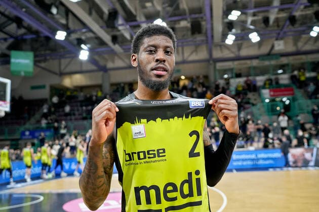 medi bayreuth - MLP Heidelberg , Basketball, Bundesliga, BBL, Spieltag 21, Spielzeit 2021 2022, 13.02.2022 2 Anim Sacar (medi Bayreuth) medi bayreuth - MLP Heidelberg , Basketball, Bundesliga, BBL, Spieltag 21, Spielzeit 2021 2022, 13.02.2022 Bayreuth Copyright: xEibner-Pressefoto ThorstenxOchsx EP_TOS