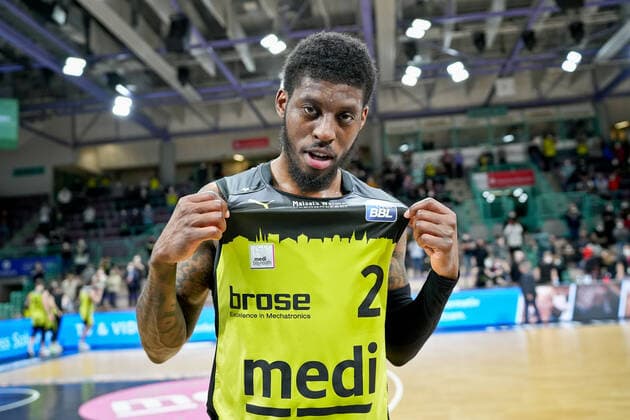 medi bayreuth - MLP Heidelberg , Basketball, Bundesliga, BBL, Spieltag 21, Spielzeit 2021 2022, 13.02.2022 2 Anim Sacar (medi Bayreuth) medi bayreuth - MLP Heidelberg , Basketball, Bundesliga, BBL, Spieltag 21, Spielzeit 2021 2022, 13.02.2022 Bayreuth Copyright: xEibner-Pressefoto ThorstenxOchsx EP_TOS