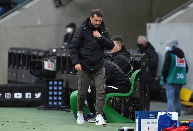 Trainer Markus Weinzierl (FC Augsburg) 12.02.2022, Fussball GER, Saison 2021 2022, 1. Bundesliga, 22. Spieltag, Borussia Mönchengladbach - FC Augsburg, o: Weis TEAM2sportphoto