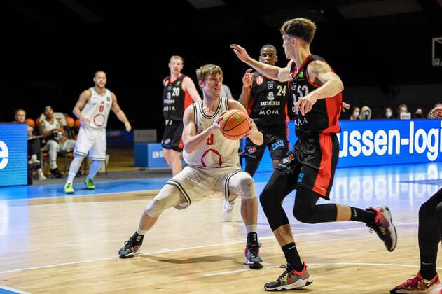 Barmer 2. Basketball Bundesliga ProB, Rheinstars Koeln vs. ETV Hamburg, 12.02.2022 Florian Wendeler (RheinStars Koeln 9), Barmer 2. Basketball Bundesliga ProB, Rheinstars Koeln vs. ETV Hamburg am 12.02.2022 im Basketball Campus Koeln in Koeln (Nordrhein-Westfalen) Copyright: xBEAUTIFULxSPORTS Mueller-Laschetx