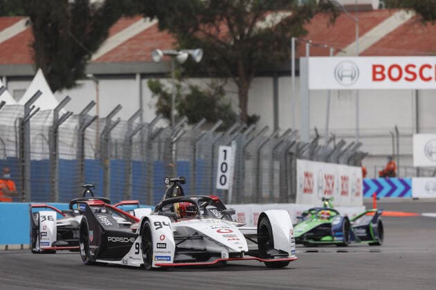 94 WEHRLEIN Pascal (ger), TAG Heuer Porsche Formula E Team, Porsche 99X Electric, action during the 2022 Mexico City ePrix, 2nd meeting of the 2021-22 ABB FIA Formula E World Championship, WM, Weltmeisterschaft on the Autodromo Hermanos Rodriguez from February 10 to 11, in Mexico City, Mexico - AUTO - 2022 FORMULA E Mexico City ePRIX DPPI Panoramic  _LF31223
