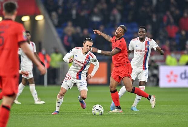 Maxence Caqueret (lyon) FOOTBALL: Olympique Lyonnais vs OGC Nice - Ligue 1 - 12 02 2022 FredericChambert Panoramic 