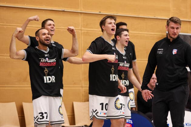 2. Basketball Bundesliga ProB Basketball ART Giants Düsseldorf gegen WWU Baskets Münster, 12.02.2022 ; 2. Basketball Bundesliga ProB Basketball ART Giants Düsseldorf gegen WWU Baskets Münster am 12.02.2022, Duesseldorf. Copyright: xBEAUTIFULxSPORTS KennyxBeelex
