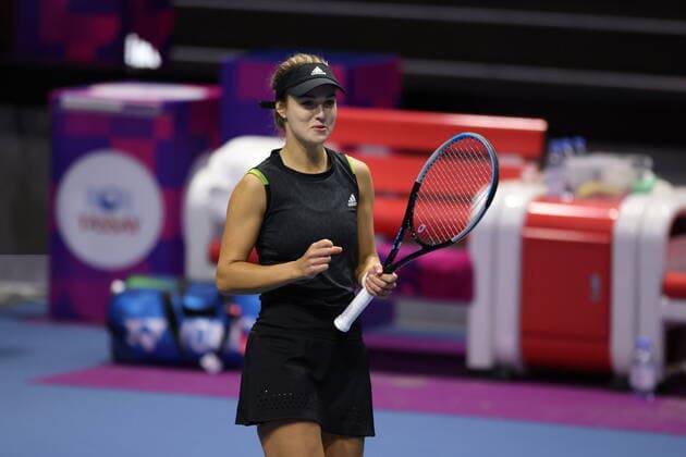 Anna Kalinskaya of Russia play against Alisja Rosolska of Poland, Erin Routliffe of New Zealand during the St.Petersburg Ladies Trophy 2022 tennis tournament. Final score: (Catherine Mcnally, Anna Kalinskaya 2-1 Alisja Rosolska, Erin Routliffe) MaksimxKonstantinov