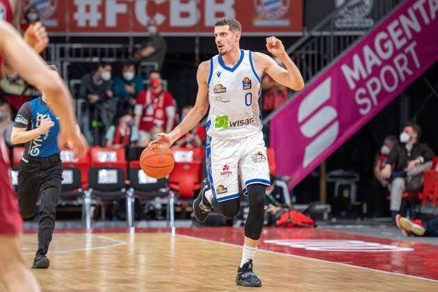 Lukas Wank 0 (Fraport Skyliner), FC Bayern Basketball vs. Fraport Skyliners, easyCredit BBL, 13.02.2022 Muenchen Bayern Deutschland