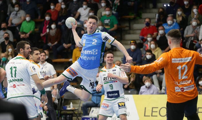 Bilder des Jahres 2022, Sport 02 Februar Sport Themen der Woche KW06 Sport Bilder des Tages Göppingen , LIQUI MOLY HBL , Handball Bundesliga , Frisch Auf Göppingen vs. HSG Wetzlar , Oskar Neudeck ( Göppingen )