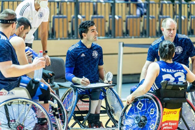 Rollstuhlbasketball Bundesliga; RSV Lahn-Dill - BG Baskets Hamburg, 12.02.22 Alireza Ahmadi ( 10 BG Baskets Hamburg) Rollstuhlbasketball Bundesliga; RSV Lahn-Dill - BG Baskets Hamburg: Wetzlar, 12.02.22 Copyright: xBEAUTIFULxSPORTS Roeczeyx