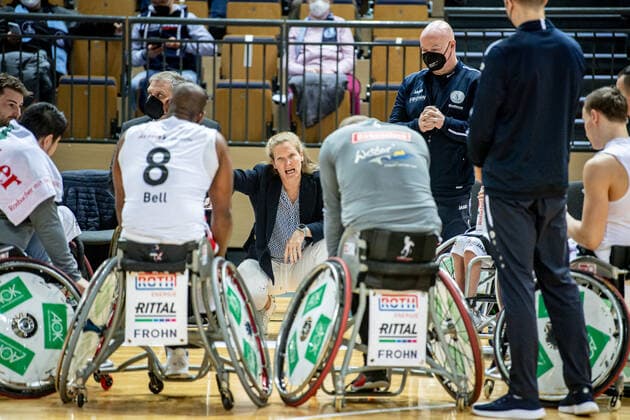 Rollstuhlbasketball Bundesliga; RSV Lahn-Dill - BG Baskets Hamburg, 12.02.22 Janet Zeltinger (Headcoach RSV Lahn-Dill) Rollstuhlbasketball Bundesliga; RSV Lahn-Dill - BG Baskets Hamburg: Wetzlar, 12.02.22 Copyright: xBEAUTIFULxSPORTS Roeczeyx