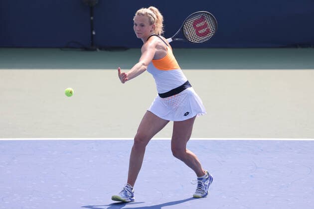 Katarina Siniakova, CZE, during qualifying round of 2022 Dubai Championships in Dubai, 14 02 2022; -