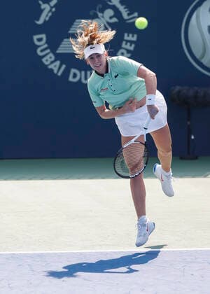 Jil Teichmann Tennis - Dubai Tennis Championships 2022 - WTA, Tennis Damen - Dubai Duty Free Tennis Stadium - Dubai - - United Arab Emirates - 14 February 2022. Copyright: xJuergenxHasenkopfx