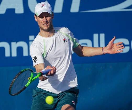 February 14, 2022, Delray Beach, Florida, United States: February, 14 - Delray Beach: Andrea Seppi(ITA) defeats Peter Gojowczyk(GER) 75 64 during the first round of the 2022 Delray Beach Open by Vitacost held in Delray Beach, FL. Delray Beach United States - ZUMApa3_ 0150828427st Copyright: xAndrewxPatronx