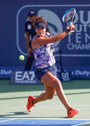 Mayar Sherif (EGY) Tennis - Dubai Tennis Championships 2022 - WTA, Tennis Damen - Dubai Duty Free Tennis Stadium - Dubai - - United Arab Emirates - 15 February 2022. Copyright: xJuergenxHasenkopfx