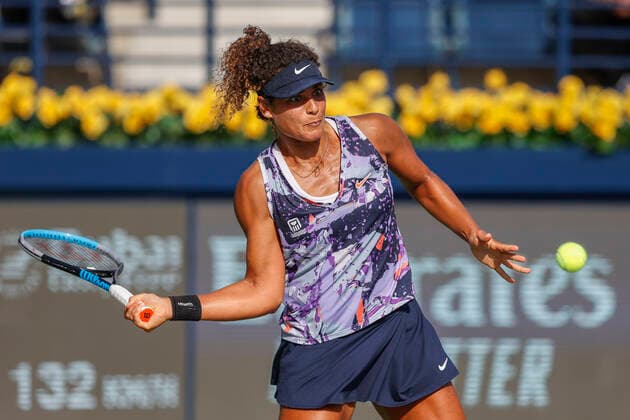 Mayar Sherif (EGY) Tennis - Dubai Tennis Championships 2022 - WTA, Tennis Damen - Dubai Duty Free Tennis Stadium - Dubai - - United Arab Emirates - 15 February 2022. Copyright: xJuergenxHasenkopfx