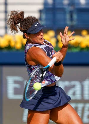 Mayar Sherif (EGY) Tennis - Dubai Tennis Championships 2022 - WTA, Tennis Damen - Dubai Duty Free Tennis Stadium - Dubai - - United Arab Emirates - 15 February 2022. Copyright: xJuergenxHasenkopfx