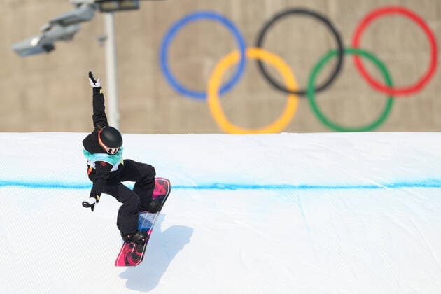 Annika Morgan (GER), FEBRUARY 15, 2022 - Snowboarding : Women s Big Air Final during the Beijing 2022 Olympic Winter games, Winterspiele,Spiele, Summer games at Big Air Shougang in Beijing, China.  (180875149)