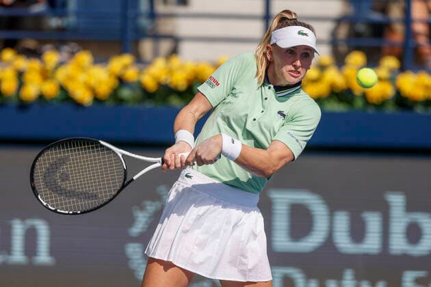 Jil Teichmann Tennis - Dubai Tennis Championships 2022 - WTA, Tennis Damen - Dubai Duty Free Tennis Stadium - Dubai - - United Arab Emirates - 16 February 2022. Copyright: xJuergenxHasenkopfx