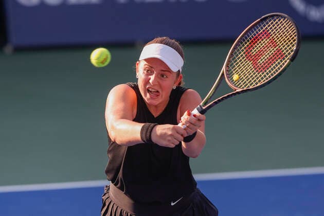 Jelena Ostapenko Tennis - Dubai Tennis Championships 2022 - WTA, Tennis Damen - Dubai Duty Free Tennis Stadium - Dubai - - United Arab Emirates - 16 February 2022. Copyright: xJuergenxHasenkopfx