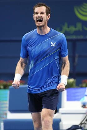 Sport Themen der Woche KW 07 Andy Murray of Great Britain in action during his Round of 32 match with Taro Daniel of Japan in the Qatar ExxonMobil Open at Khalifa International Tennis and Squash Complex on February 14, 2022 in Doha, Qatar.  Copyright: xx