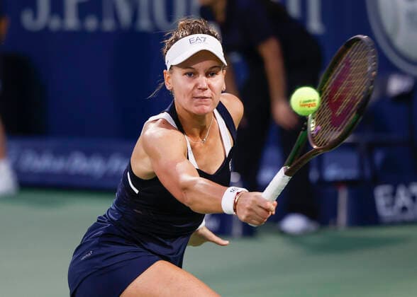Veronika Kudermetova Tennis - Dubai Tennis Championships 2022 - WTA, Tennis Damen - Dubai Duty Free Tennis Stadium - Dubai - - United Arab Emirates - 16 February 2022. Copyright: xJuergenxHasenkopfx