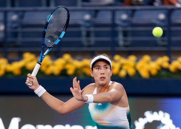Garbine Muguruza Tennis - Dubai Tennis Championships 2022 - WTA, Tennis Damen - Dubai Duty Free Tennis Stadium - Dubai - - United Arab Emirates - 16 February 2022. Copyright: xJuergenxHasenkopfx