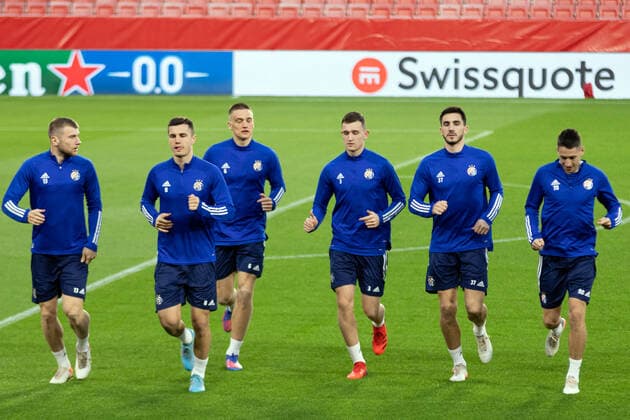 Dinamo Zagreb press conference, PK, Pressekonferenz and training, UEFA Europa League, Seville, Spain Seville, Spain. 16th, February 2022. The players of Dinamo Zagreb seen during the training ahead of the UEFA Europa League quarter-final between Sevilla FC and Dinamo Zagreb in Seville. Seville Andalusia Spain  Copyright: xGonzalesxPhoto MarioxDiazxRaserox