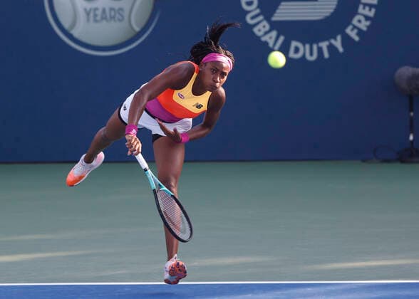 Cori (Coco) Gauff Tennis - Dubai Tennis Championships 2022 - WTA, Tennis Damen - Dubai Duty Free Tennis Stadium - Dubai - - United Arab Emirates - 17 February 2022. Copyright: xJuergenxHasenkopfx