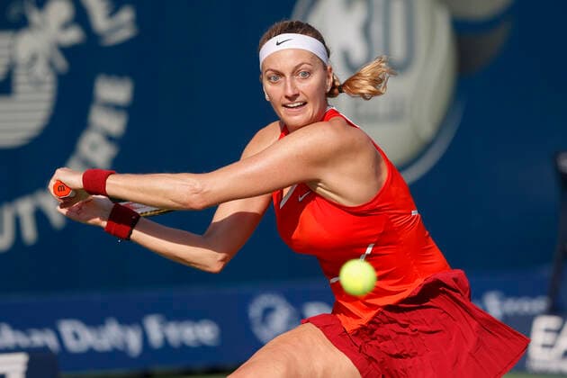 Petra Kvitova (CZE) Tennis - Dubai Tennis Championships 2022 - WTA, Tennis Damen - Dubai Duty Free Tennis Stadium - Dubai - - United Arab Emirates - 17 February 2022. Copyright: xJuergenxHasenkopfx