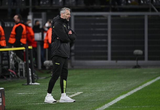 17.02.2022, xjhx, Fussball UEFA Europa League , Borussia Dortmund - Glasgow Rangers emspor, v.l. Trainer Marco Rose (Borussia Dortmund) (DFL DFB REGULATIONS PROHIBIT ANY USE OF PHOTOGRAPHS as IMAGE SEQUENCES and or QUASI-VIDEO) Dortmund