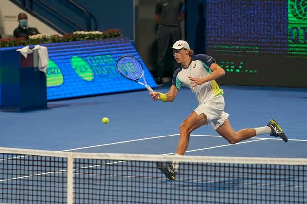 Doha, 17.02.2022 TENNIS MEN TOURNAMENT ATP, Tennis Herren 250 DOHA QATAR EXXONMOBIL OPEN NZ Emil Ruusuvuori FOT. Dominik Buszek 400mm NEWSPIX.PL --- Newspix.pl  22-02-170157.jpeg