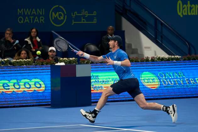 Doha, 17.02.2022 TENNIS MEN TOURNAMENT ATP, Tennis Herren 250 DOHA QATAR EXXONMOBIL OPEN NZ andy murray FOT. Dominik Buszek 400mm NEWSPIX.PL --- Newspix.pl  22-02-170112.jpeg