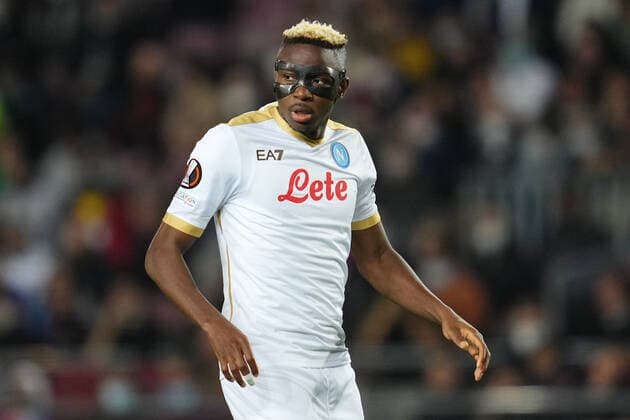 ESP: FC Barcelona, Barca v SCC Napoli. UEFA Champions League Victor Osimhen of SCC Napoli during the UEFA Europa League match between FC Barcelona v SCC Napoli played at Camp Nou Stadium Stadium on February 17, 2022 in Barcelona, Spain. kpng Copyright: xSergioxRuizx xPRESSINPHOTOx PS_220217_029