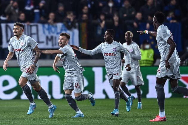 Mg Bergamo 17 09 2022 - Europa League Atalanta-Olympiacos foto Matteo Gribaudi Image Nella foto: esultanza gol Tiquinho Soarrs 