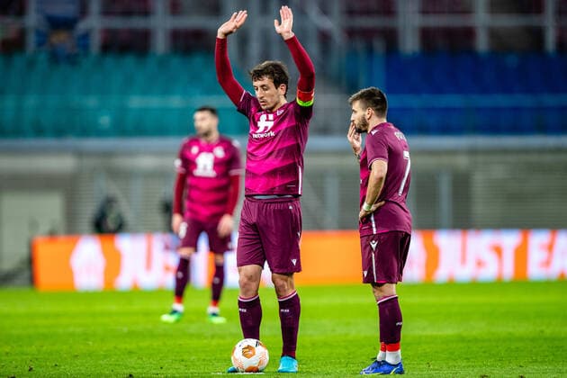 FB-EL RB Leipzig - Real Sociedad Mikel Oyarzabal (Real Sociedad) waehrend der KO Runden-Play-Off - Saison 2021-2022 in der Europa League (Herren) zwischen RB Leipzig und Real Sociedad San Sebastian in der Red Bull Arena am 17. February 2022 in Leipzig, Sachsen, Deutschland